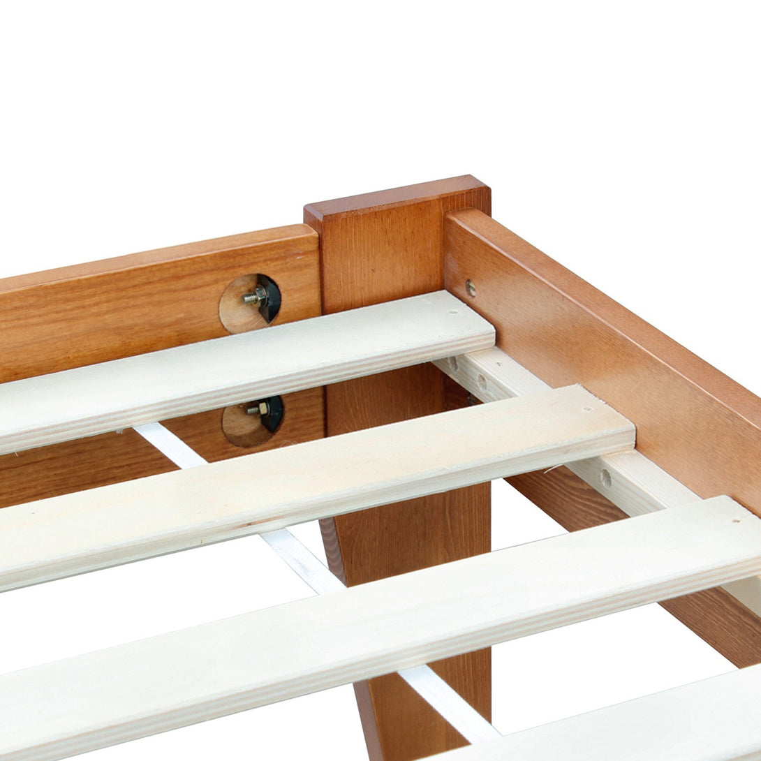 Meri Queen Wooden Slat Bed Frame - Oak