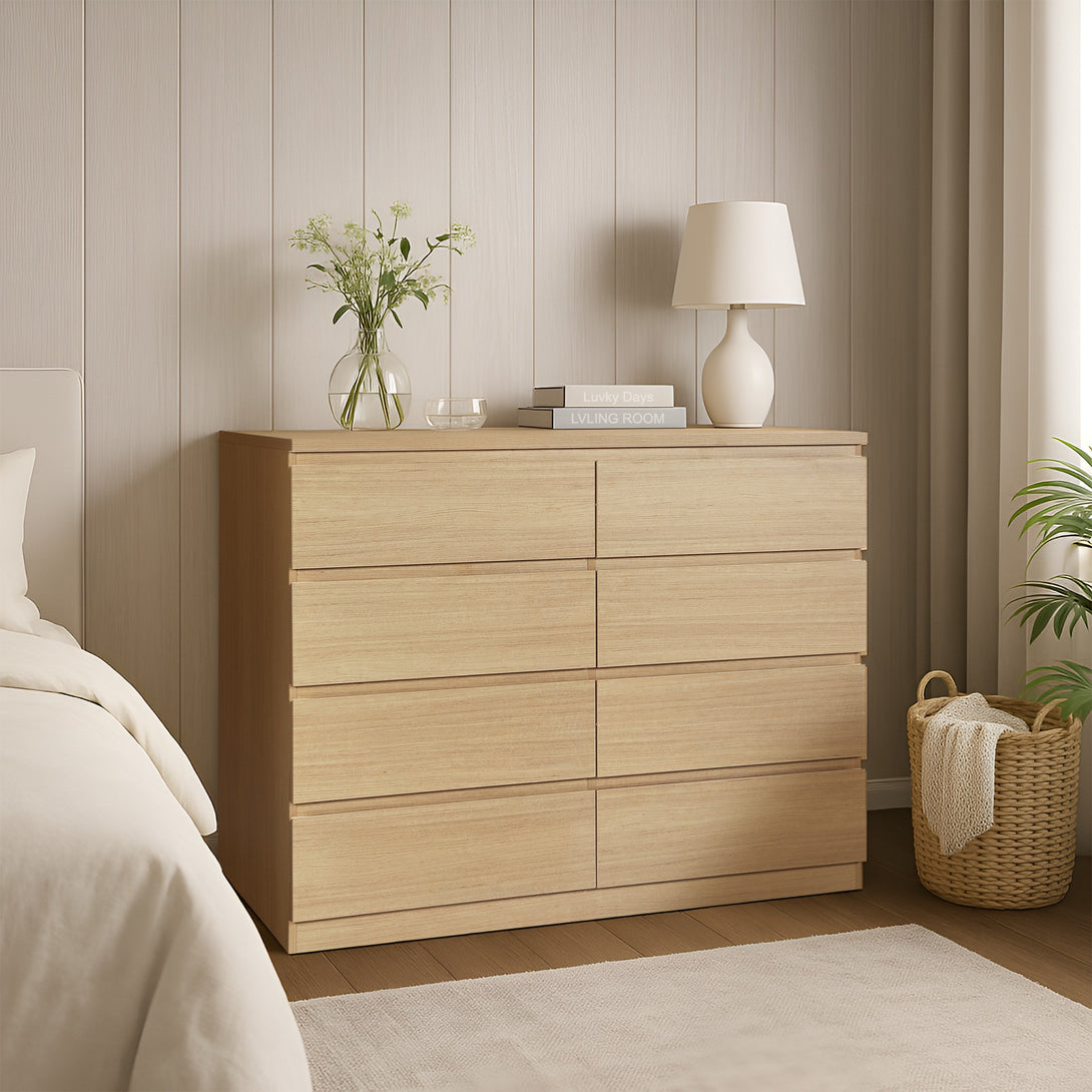 TONGASS 8 Drawer Lowboy - OAK