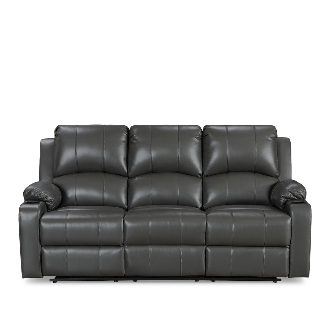 Henley Air Leather Electric 3 Seater Recliner Sofa - Grey