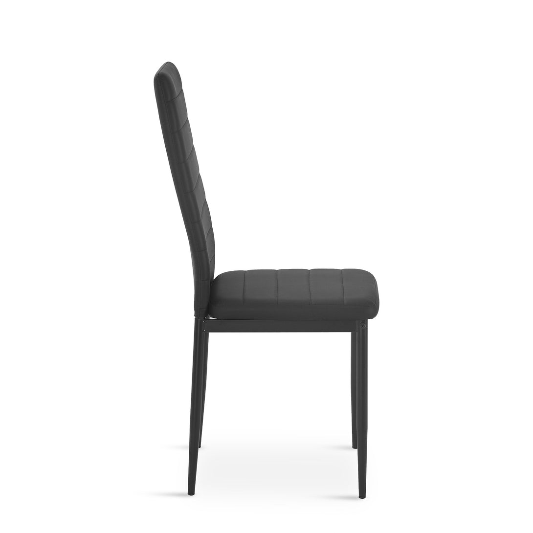 Ethan PU Leather Dining Chair - Set of 4 - Black