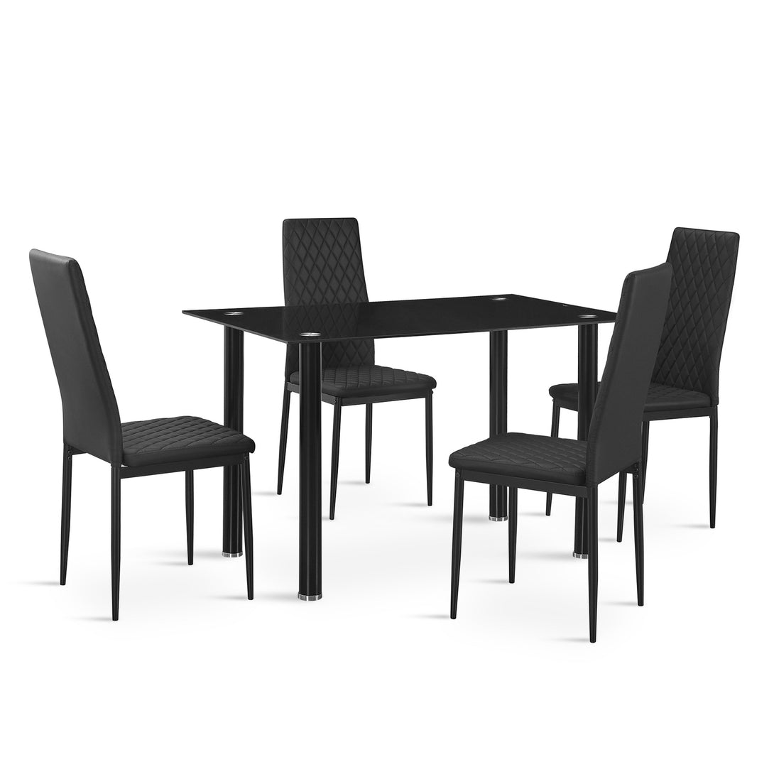 Benjamin 5 Piece 1.2m Dining Set - Black