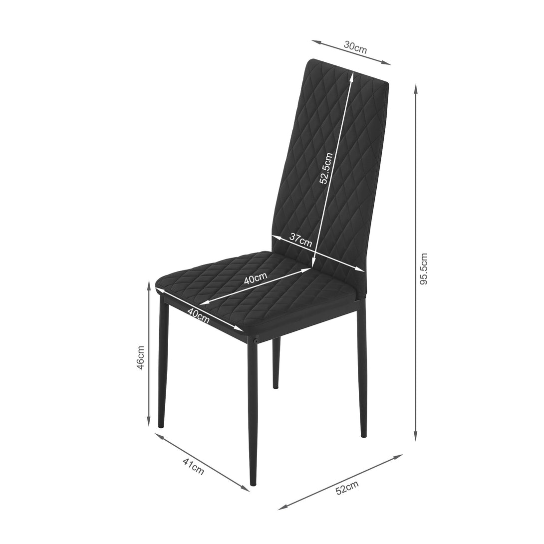 Benjamin 5 Piece 1.4m Dining Set - Black