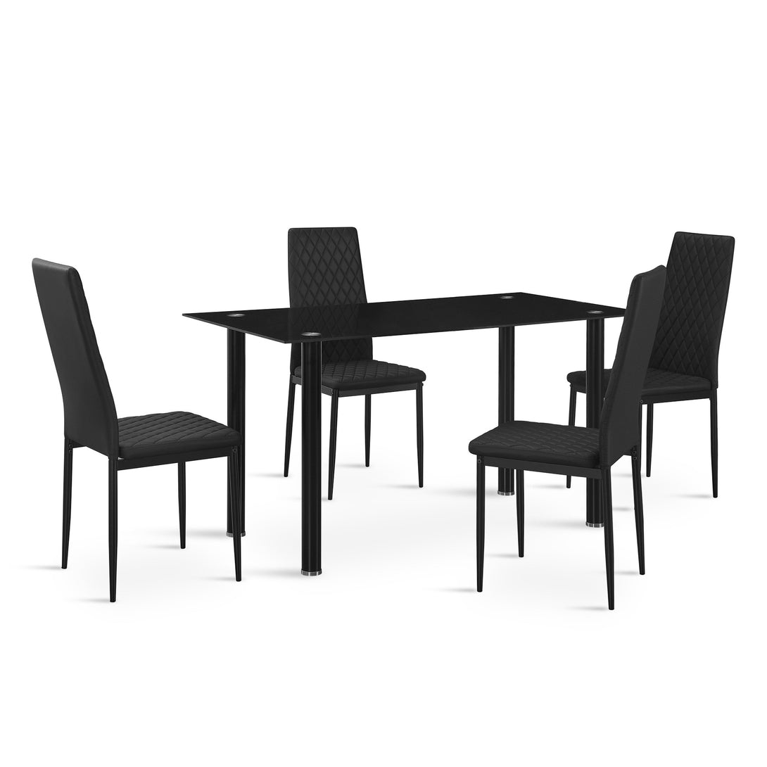 Benjamin 5 Piece 1.4m Dining Set - Black