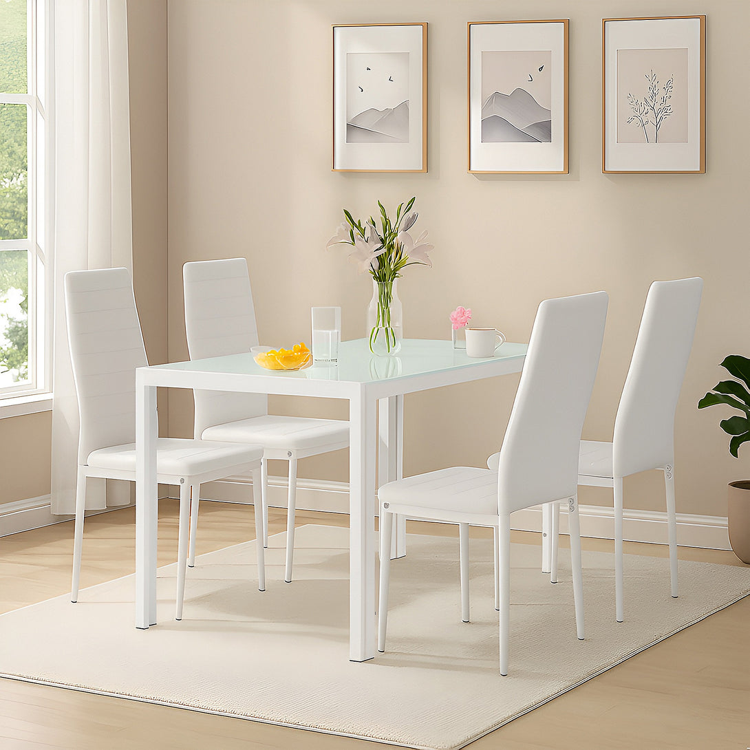 Samuel 5 Piece 1.2m Dining Set - White 