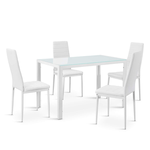 Samuel 5 Piece 1.2m Dining Set - White 