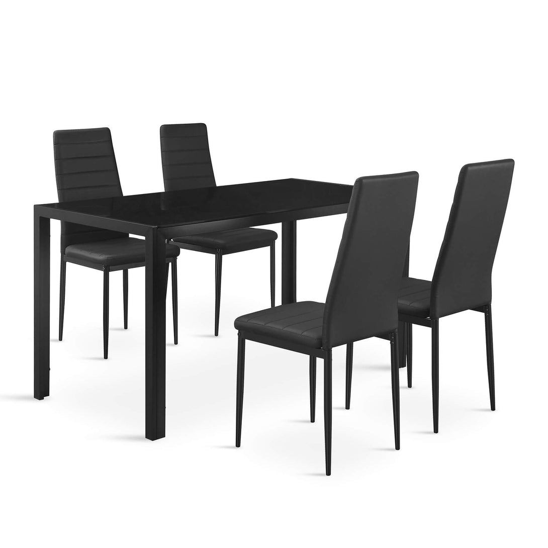 Samuel 5 Piece 1.4m Dining Set - Black