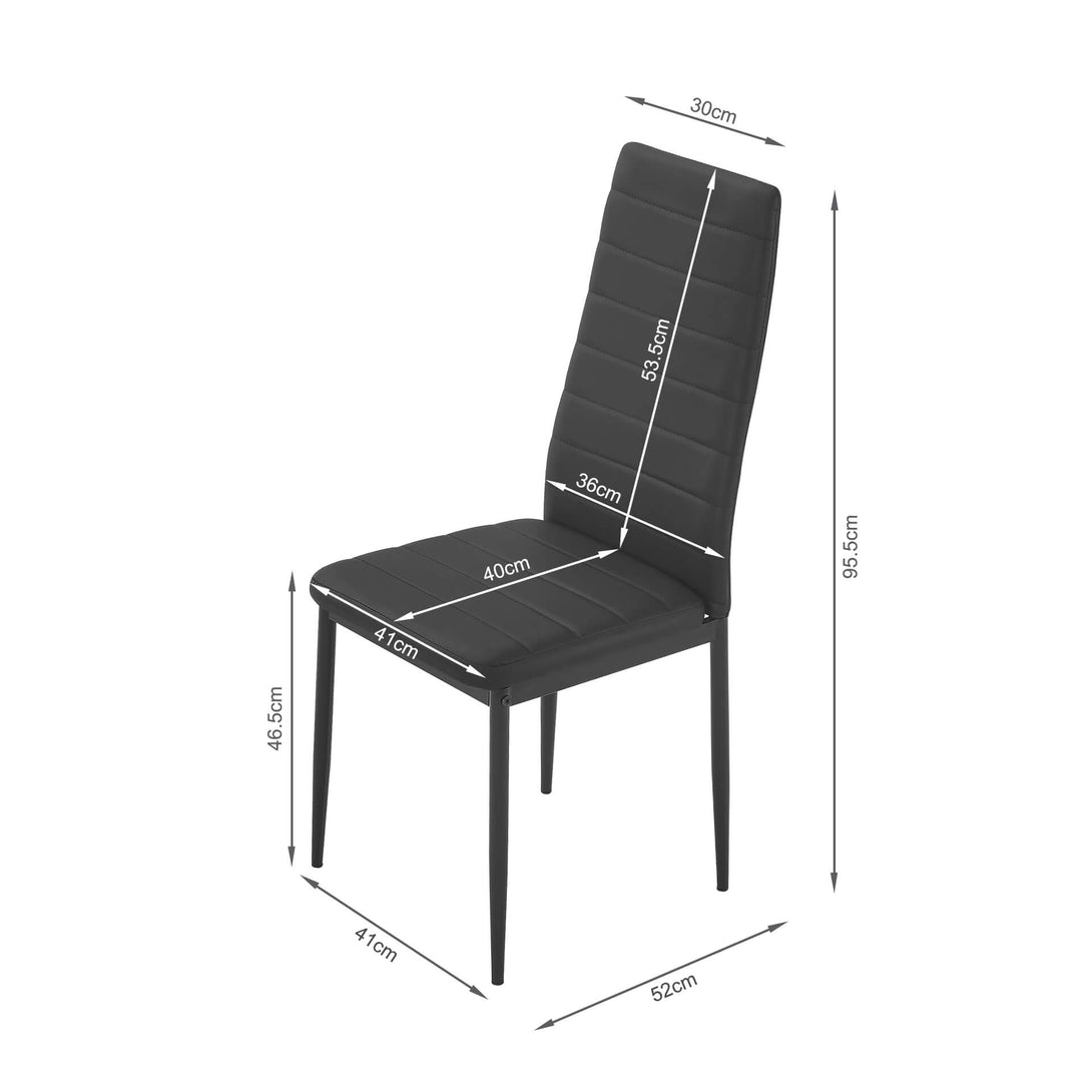 Samuel 5 Piece 1.4m Dining Set - Black