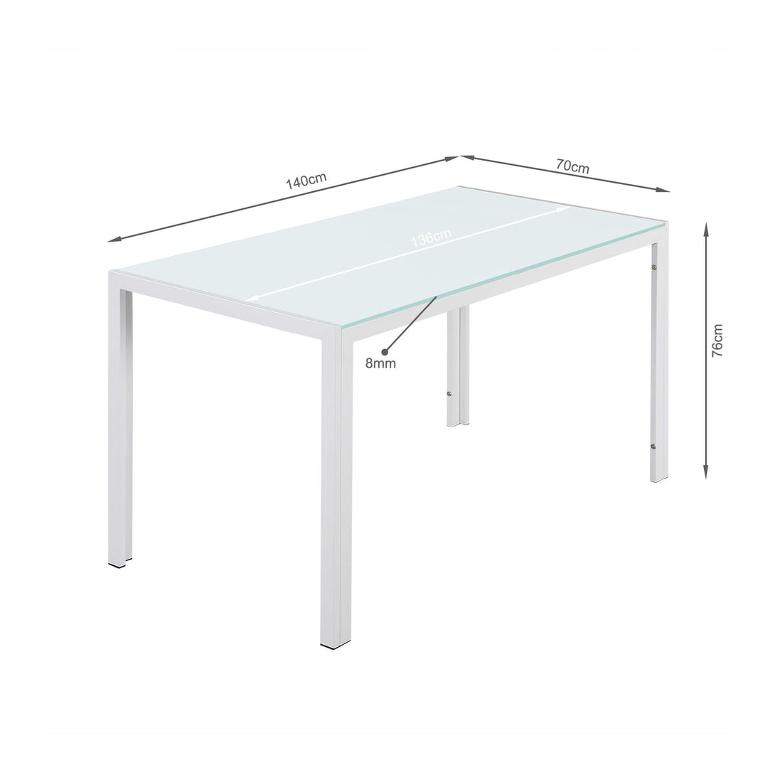 Samuel 5 Piece 1.4m Dining Set – White