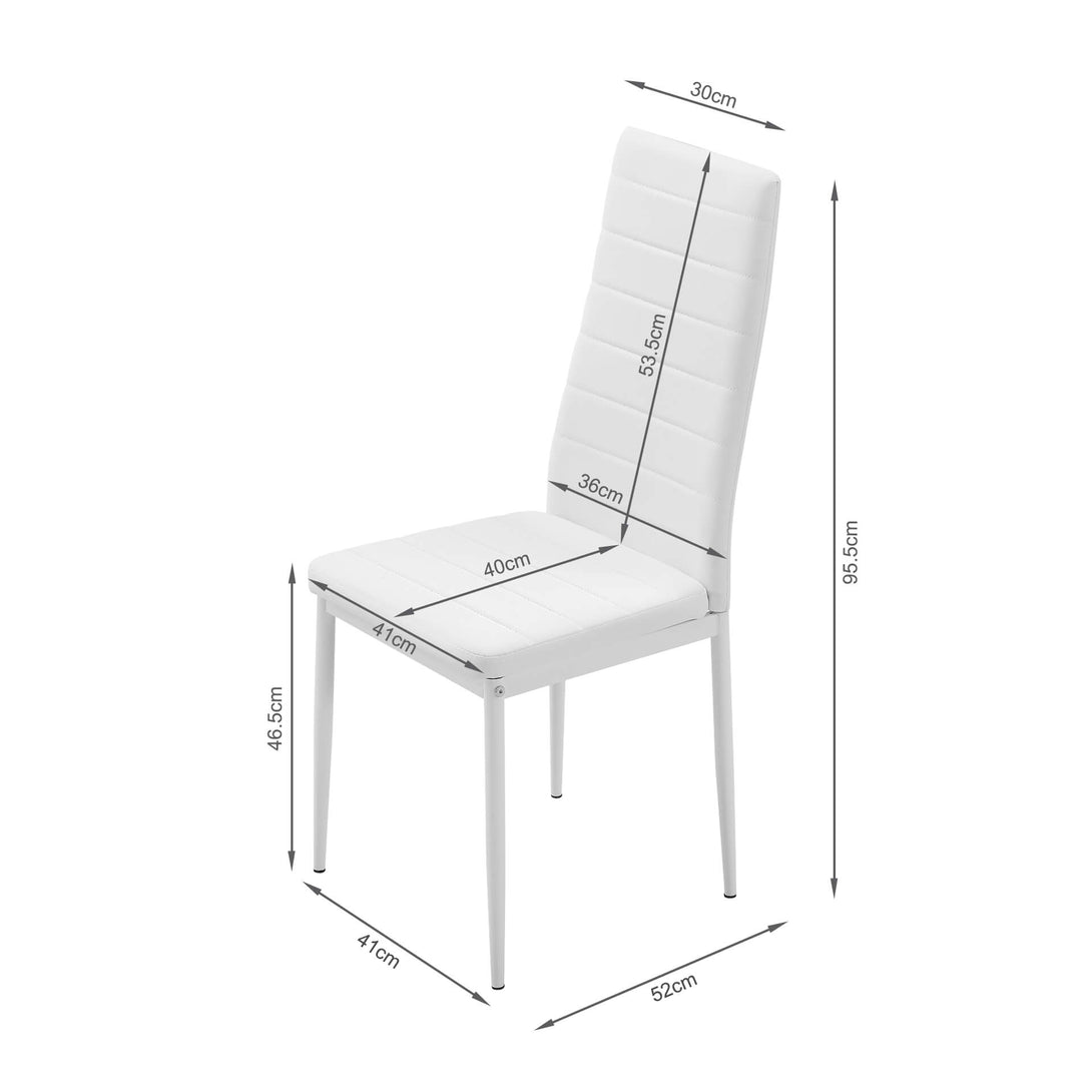 Samuel 5 Piece 1.4m Dining Set – White