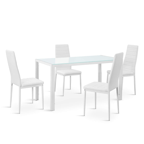 Samuel 5 Piece 1.4m Dining Set – White