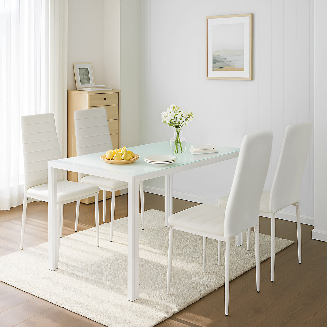 Samuel 5 Piece 1.4m Dining Set – White