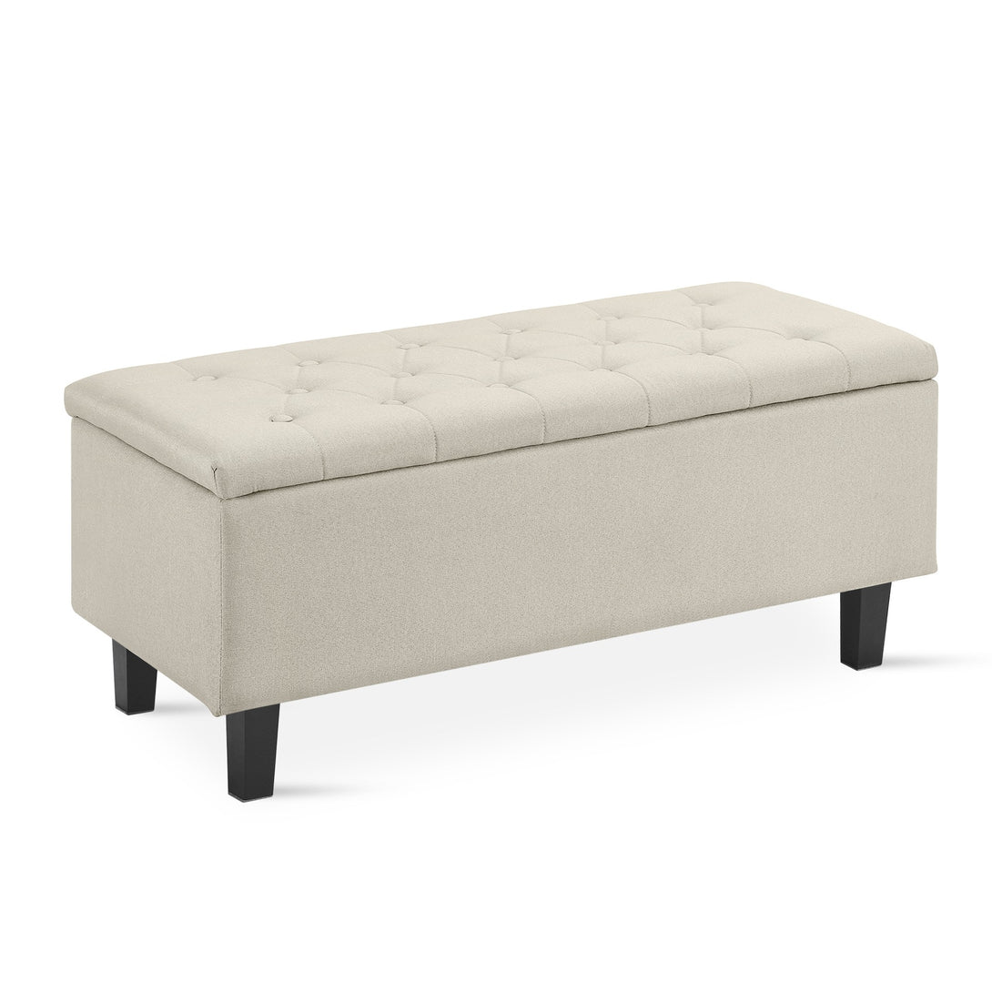 Sebastian Storage Ottoman Bench - Beige