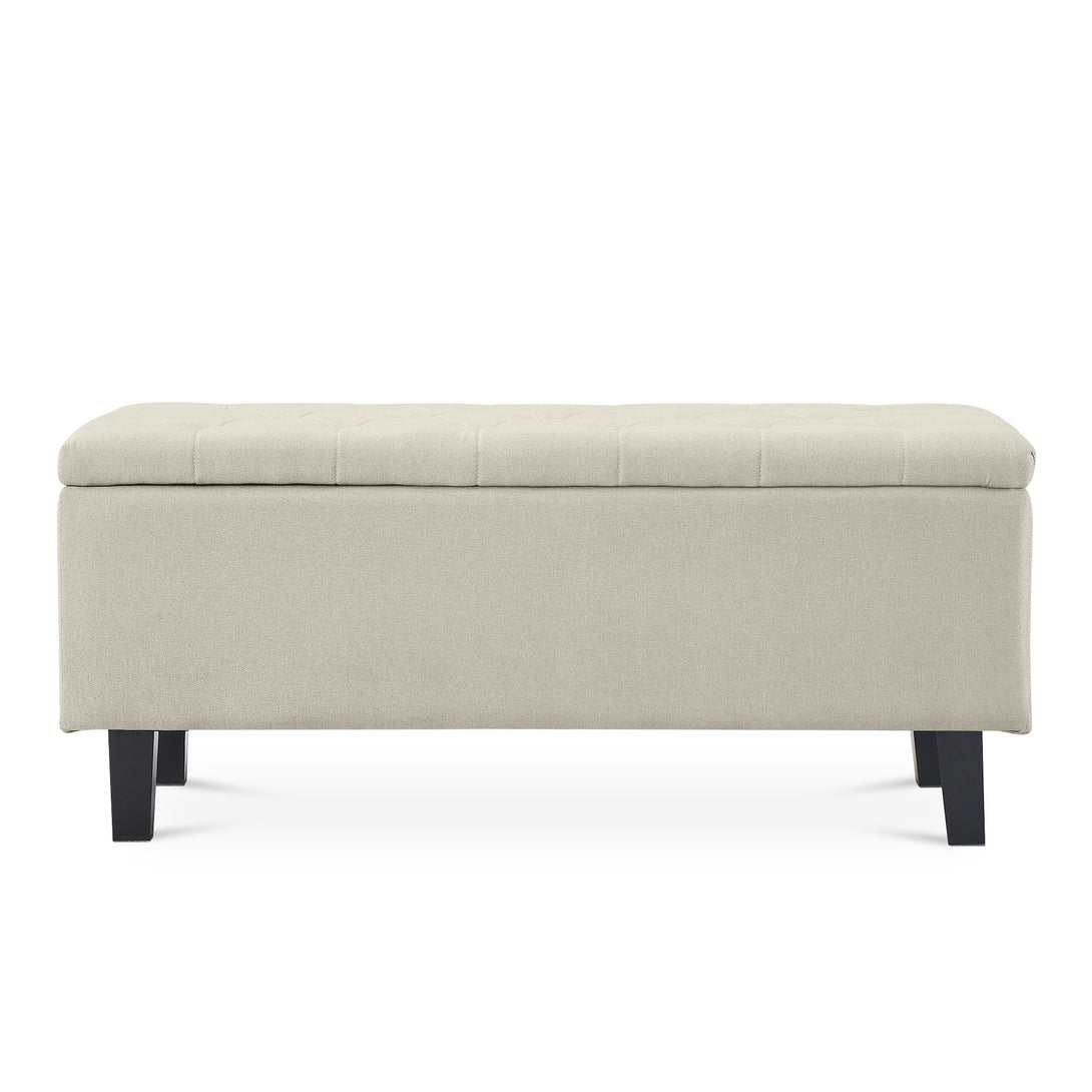 Sebastian Storage Ottoman Bench - Beige