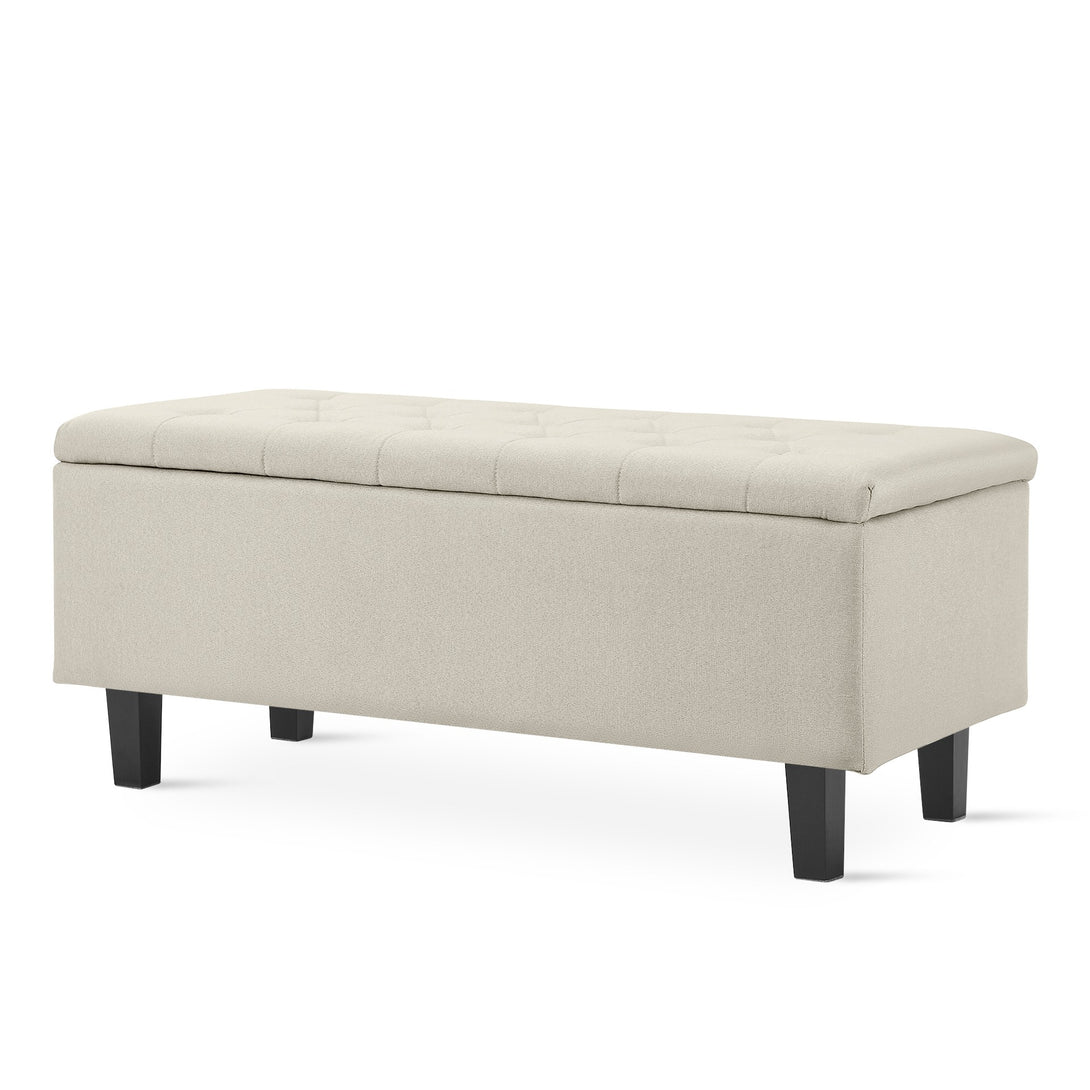 Sebastian Storage Ottoman Bench - Beige