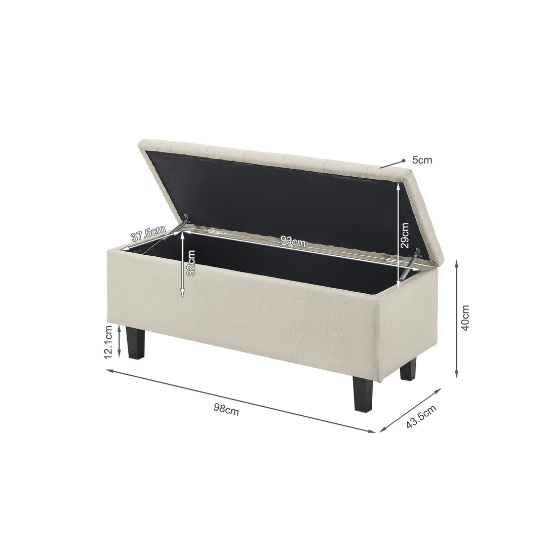 Sebastian Storage Ottoman Bench - Beige