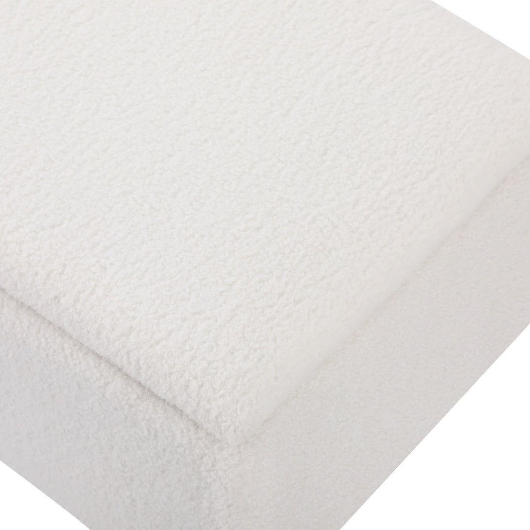 Theodore Storage Ottoman Bench - White