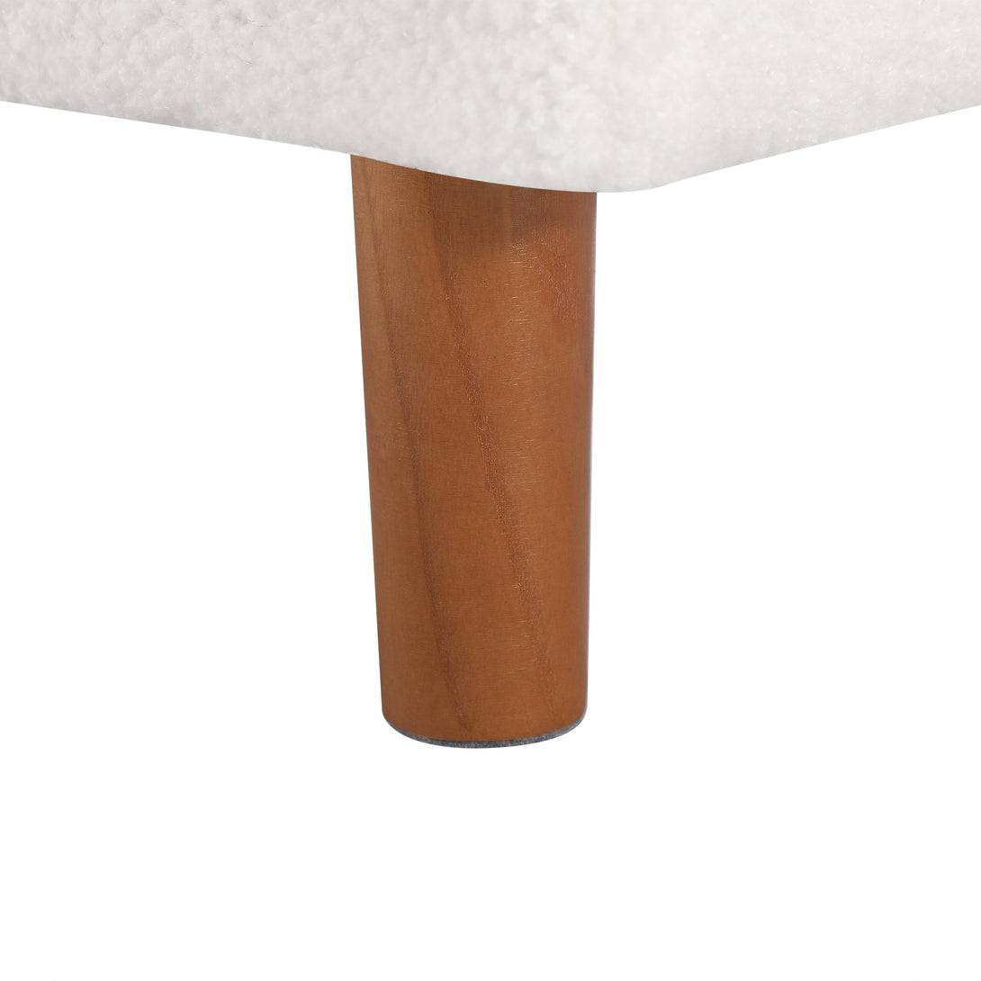 Theodore Storage Ottoman Bench - White