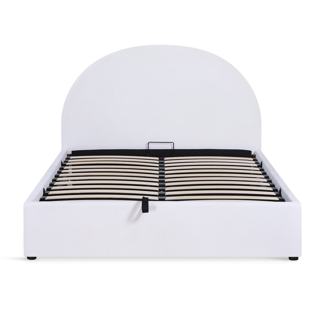 Isabella Double Gas Lift Bed Frame - White