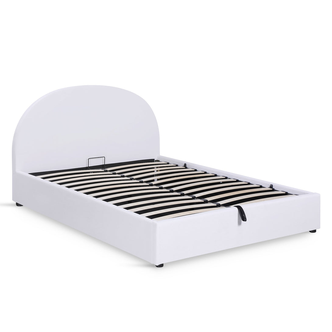 Isabella Queen Gas Lift Bed Frame - White