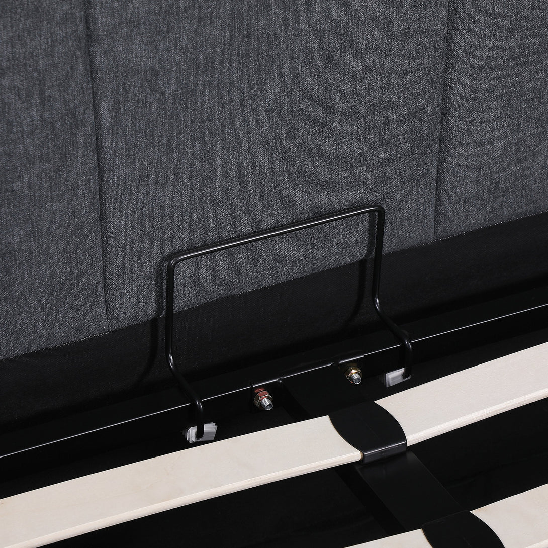 Elizabeth Double Gas Lift Bed Frame - Dark Grey