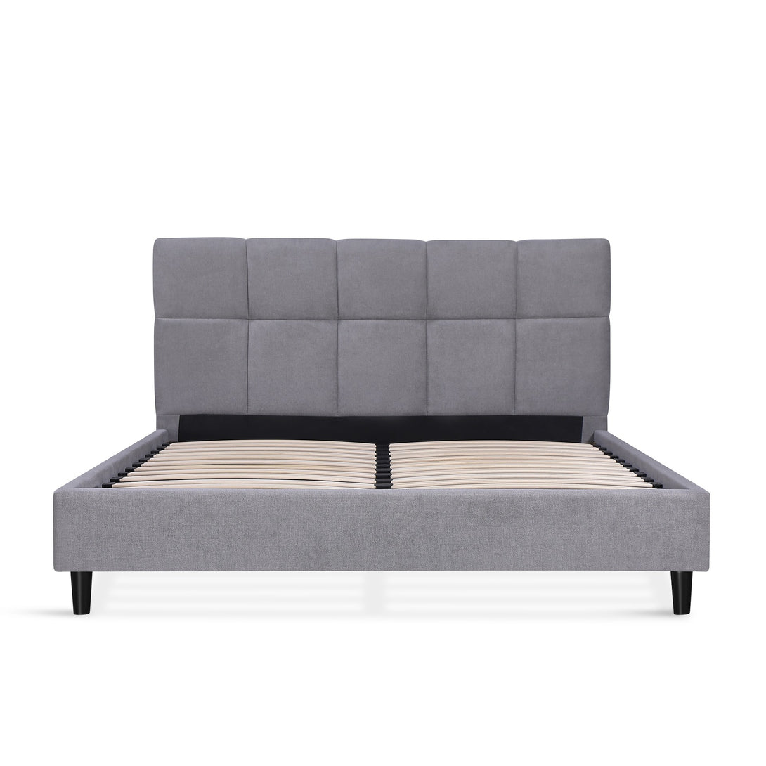 Nora Double Bed Frame - Light Grey
