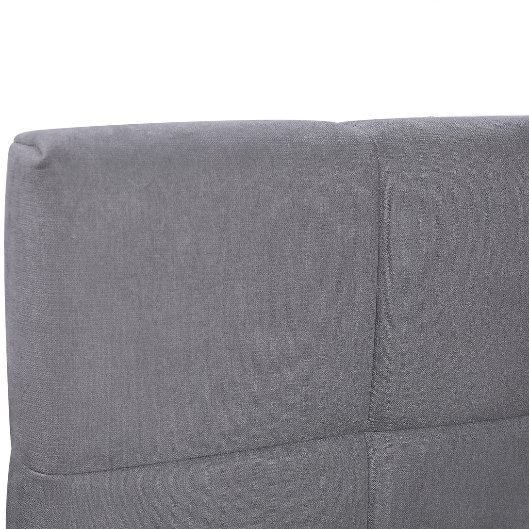 Nora Double Bed Frame - Light Grey