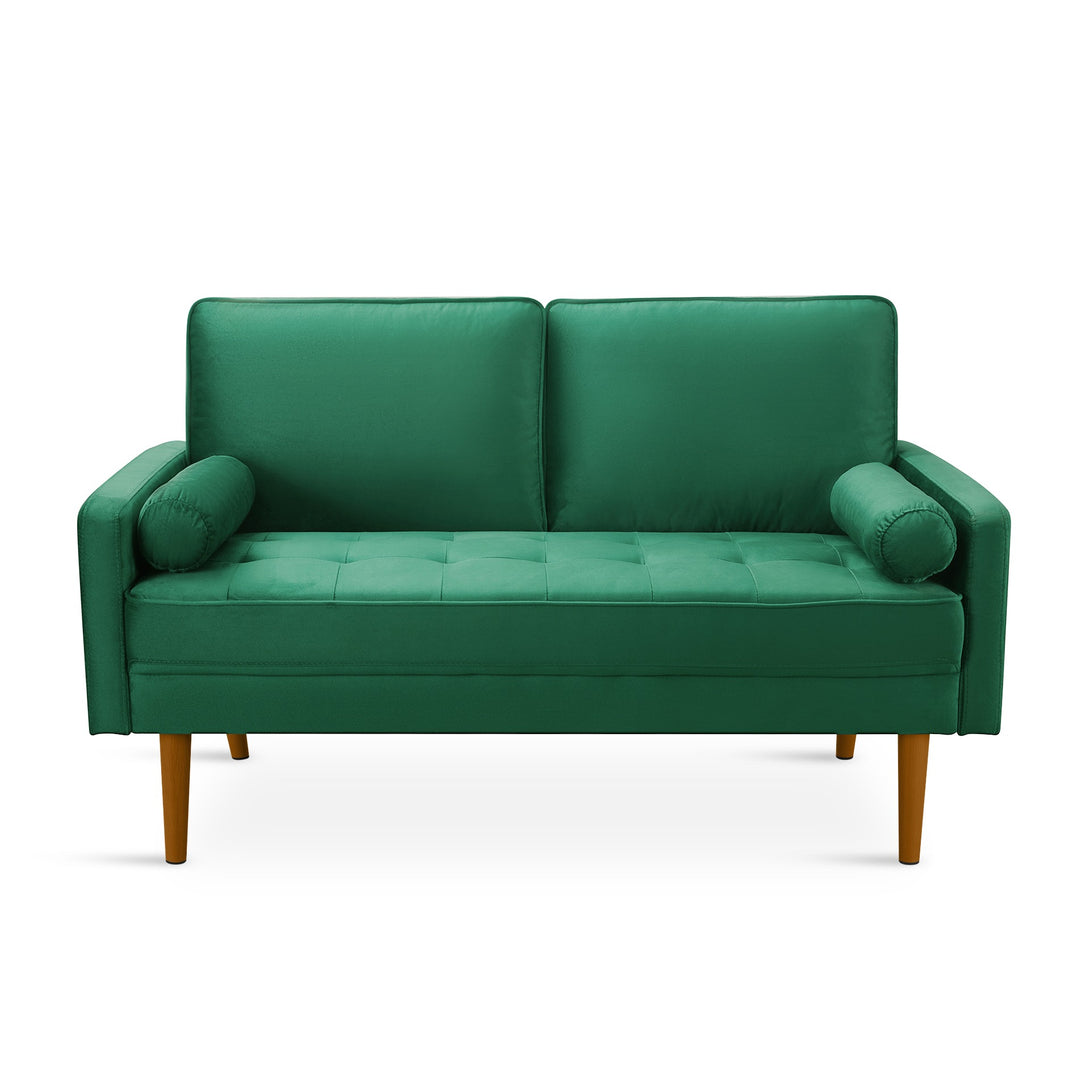 Alaina Velvet 2 Seater Sofa - Green