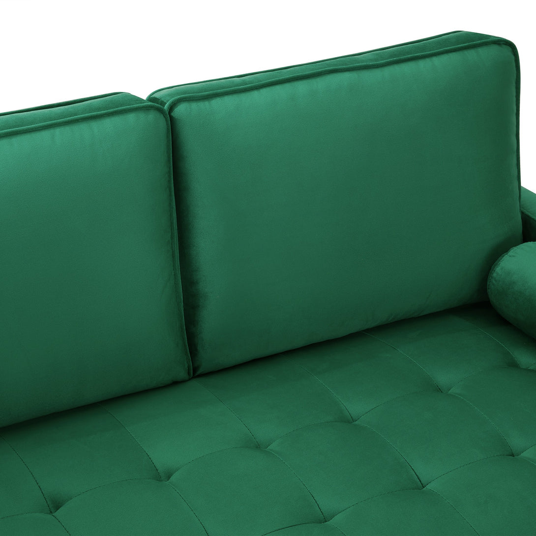 Alaina Velvet 2 Seater Sofa - Green