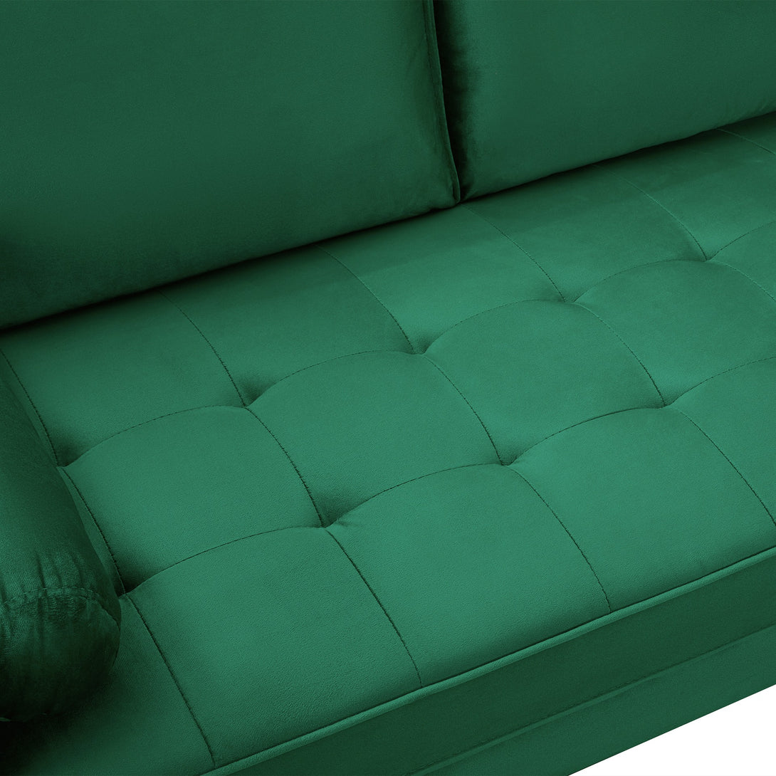 Alaina Velvet 2 Seater Sofa - Green