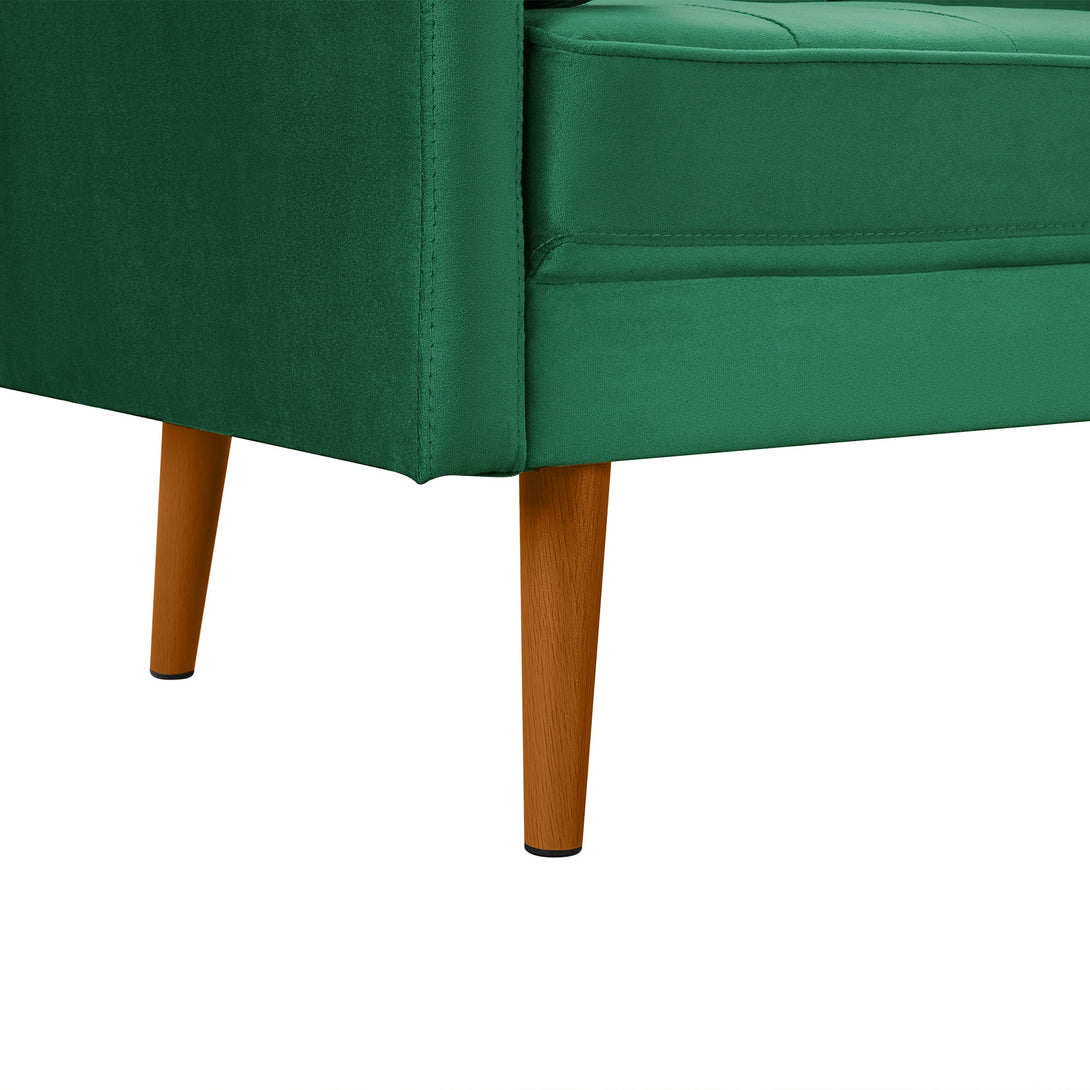 Alaina Velvet 3 Seater Sofa - Green