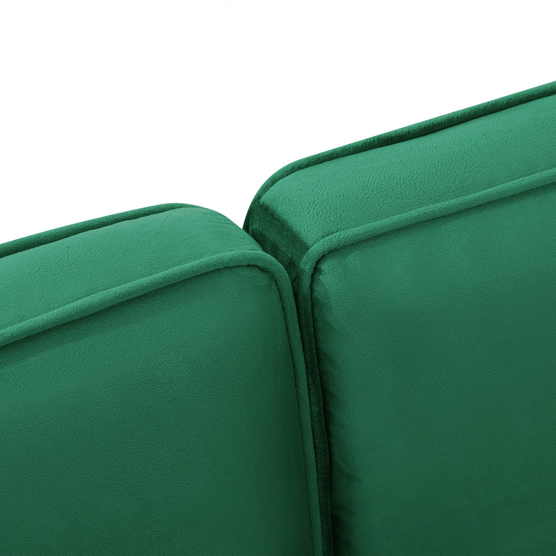 Alaina Velvet 3 Seater Sofa - Green