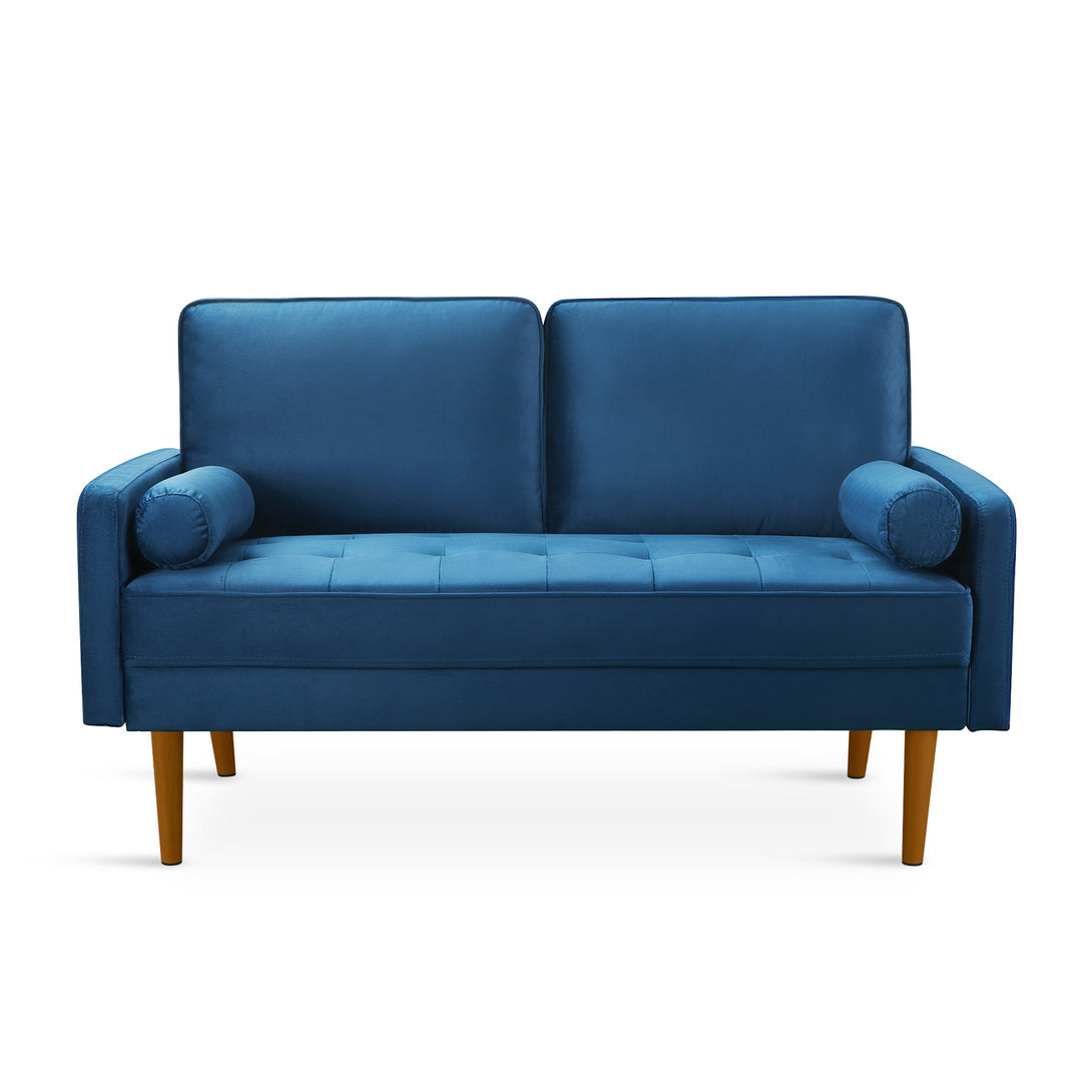 Alaina Velvet 2 Seater Sofa - Blue