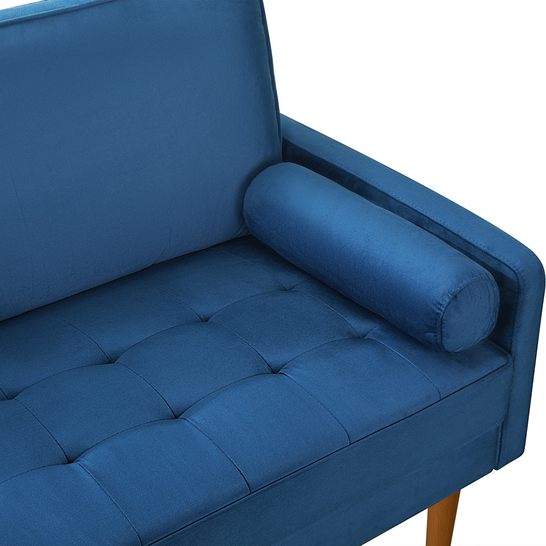 Alaina Velvet 2 Seater Sofa - Blue