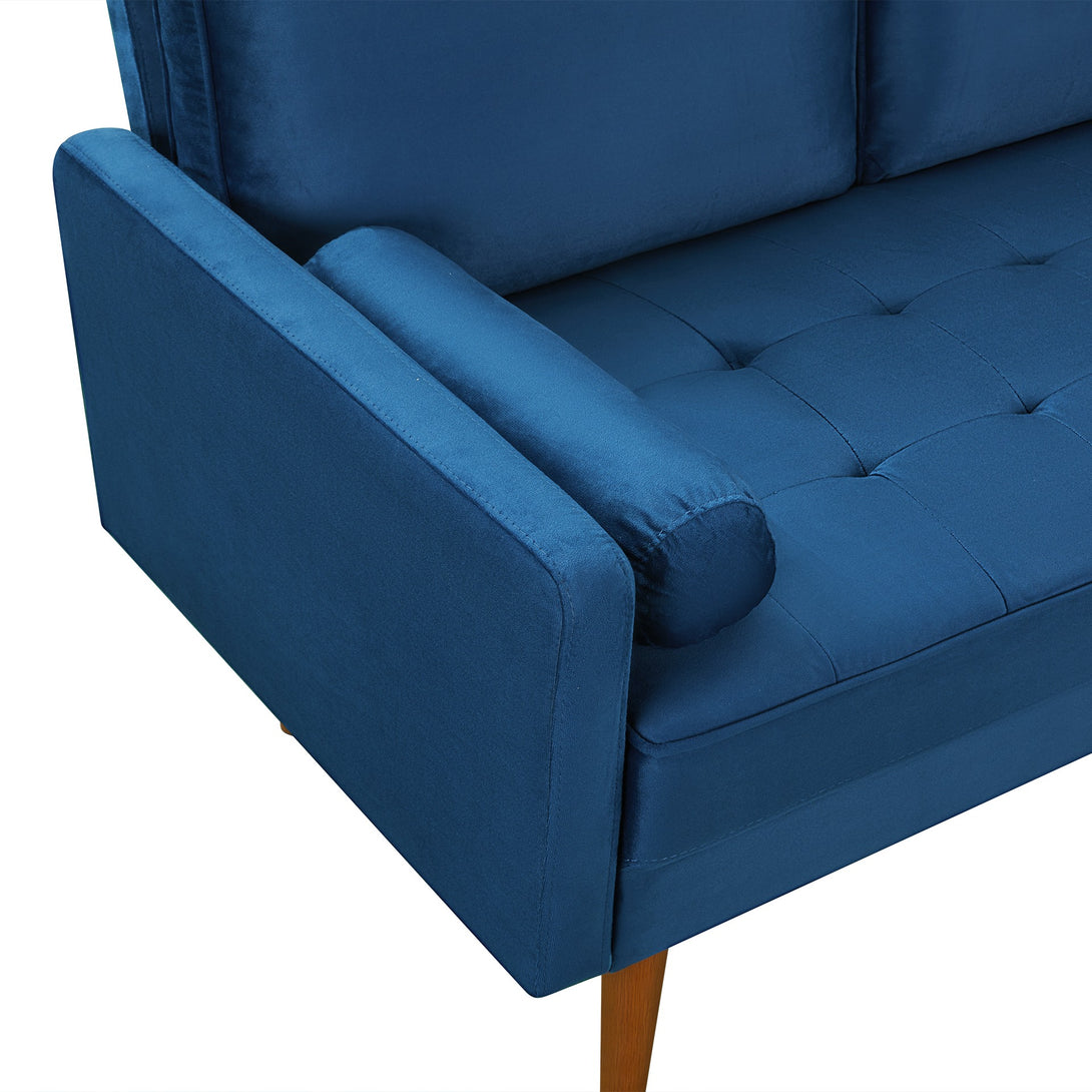 Alaina Velvet 2 Seater Sofa - Blue