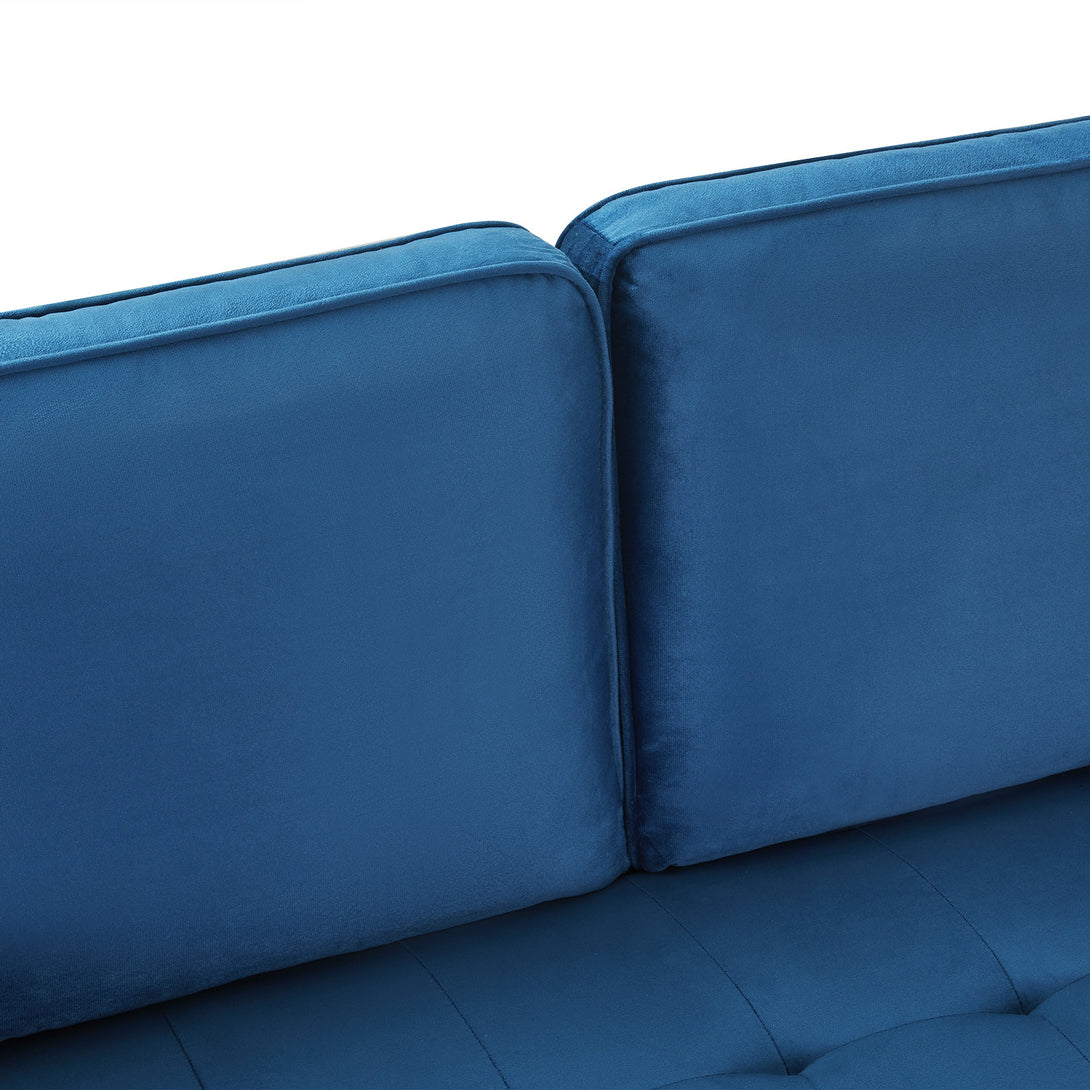 Alaina Velvet 2 Seater Sofa - Blue