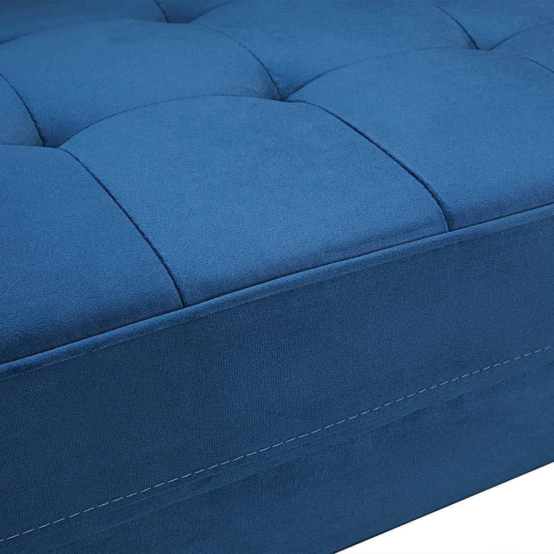 Alaina Velvet 3 Seater Sofa - Blue