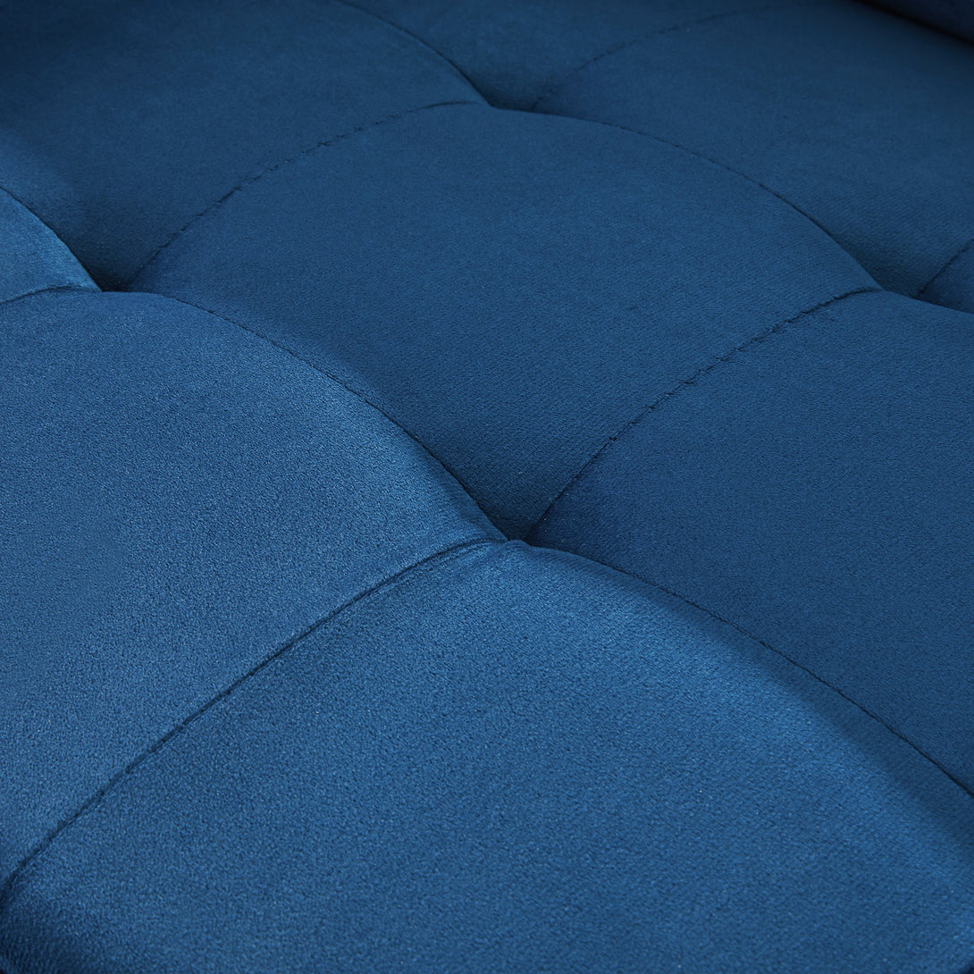 Alaina Velvet 3 Seater Sofa - Blue