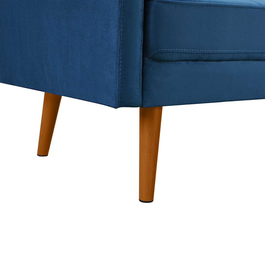 Alaina Velvet 3 Seater Sofa - Blue