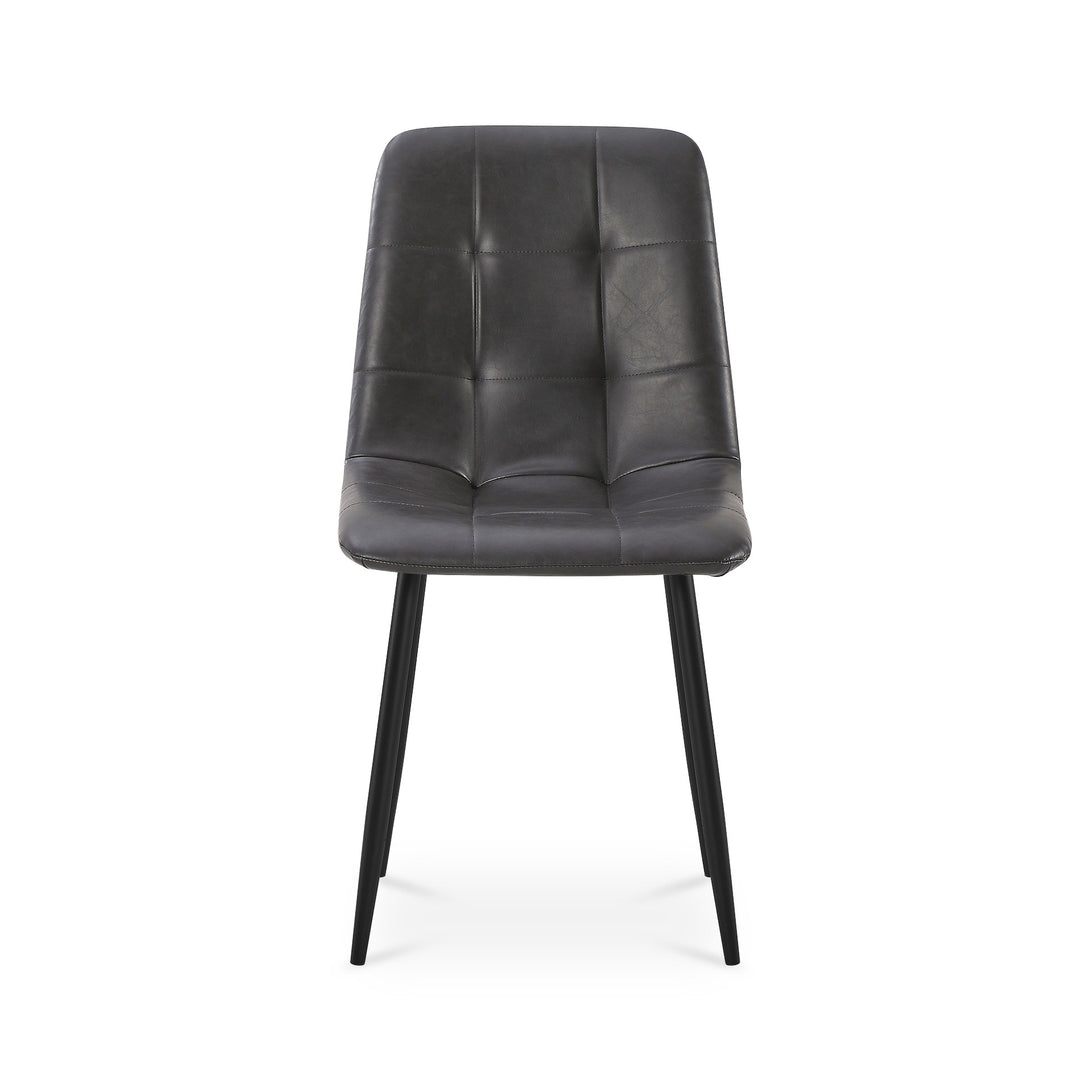 David PU Leather Dining Chair - Set of 4 - Grey