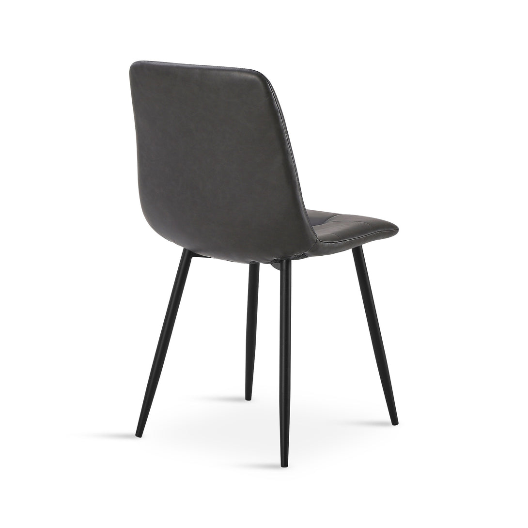 David PU Leather Dining Chair - Set of 4 - Grey