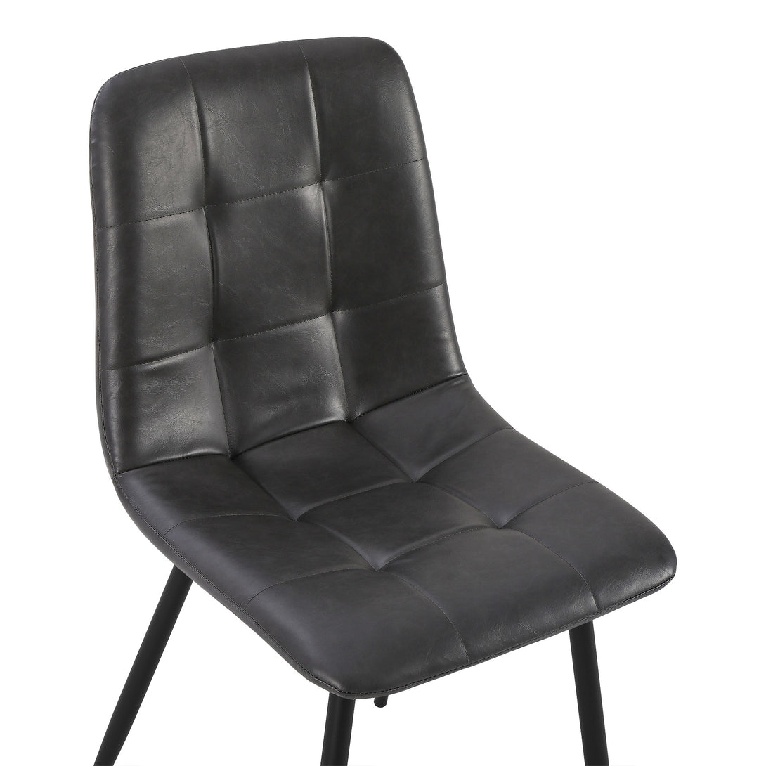 David PU Leather Dining Chair - Set of 4 - Grey