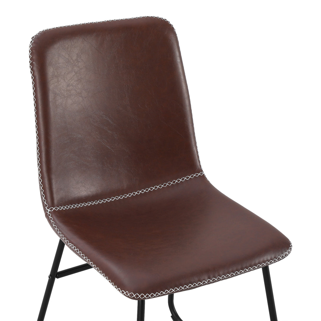 Grayson PU Leather Dining Chair - Set of 2 - Brown