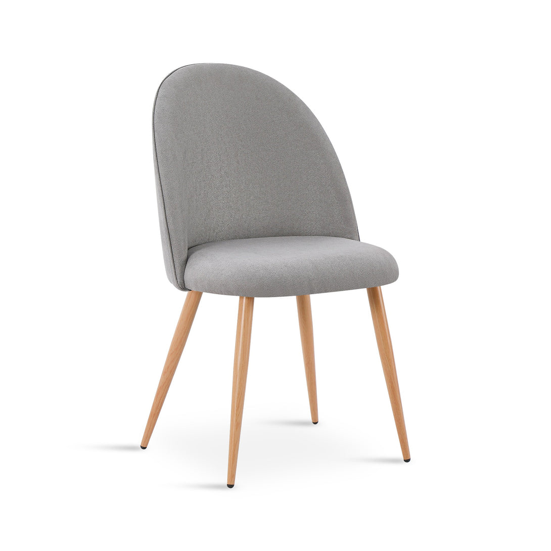 Wyatt Linen Dining Chair - Set of 2 - Light Grey
