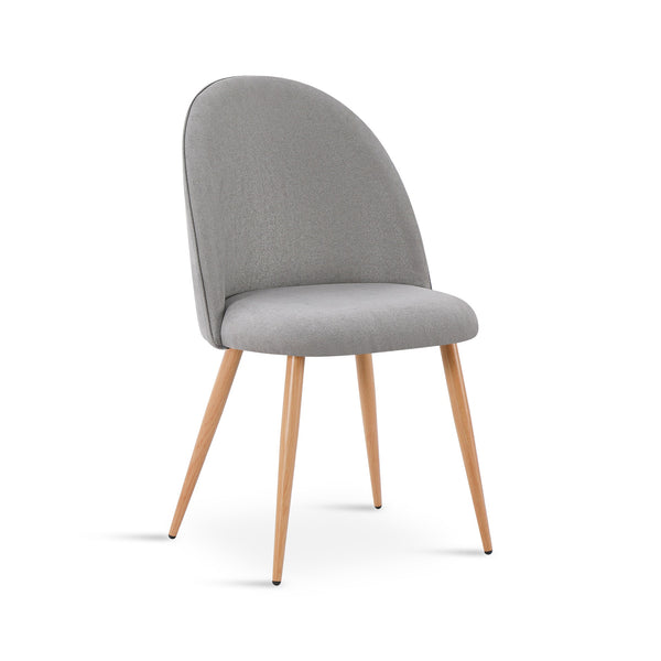 Wyatt Linen Dining Chair - Set of 2 - Light Grey