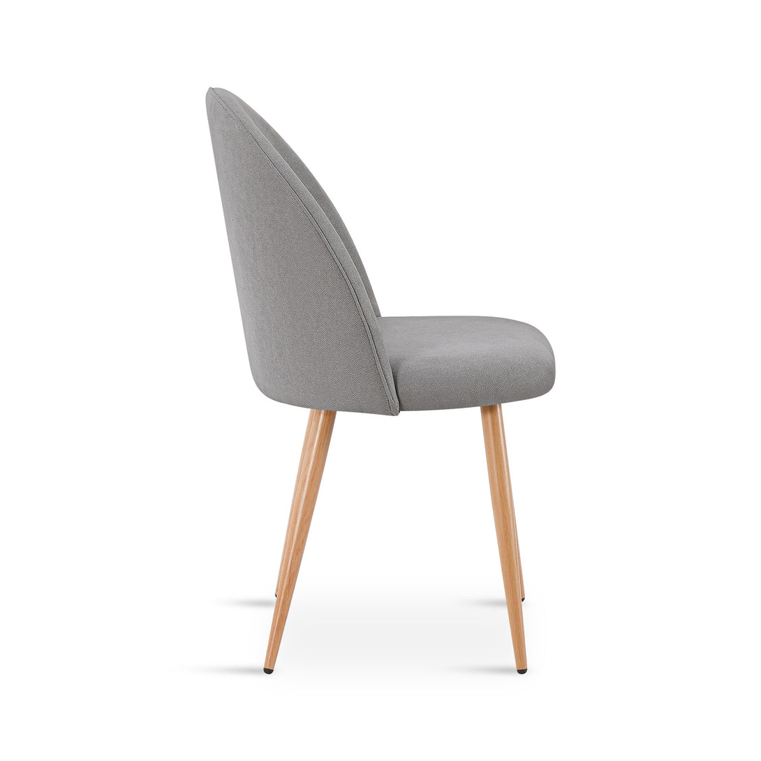 Wyatt Linen Dining Chair - Set of 2 - Light Grey