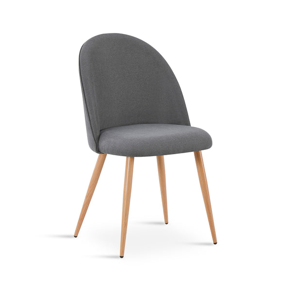 Wyatt Linen Dining Chair - Set of 2 - Dark Grey