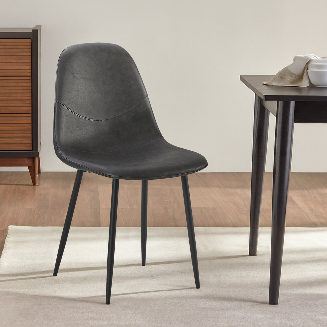 Matthew PU Leather Dining Chair - Set of 4 - Grey
