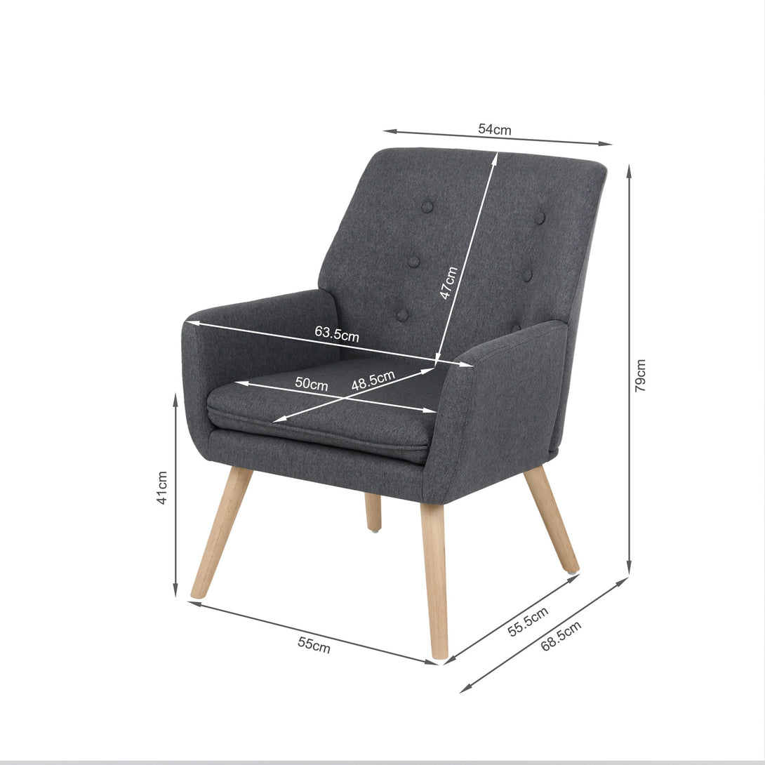 Lina Armchair - Dark Grey