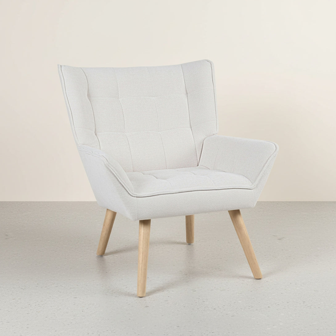 Amelia Rubberwood Armchair - White