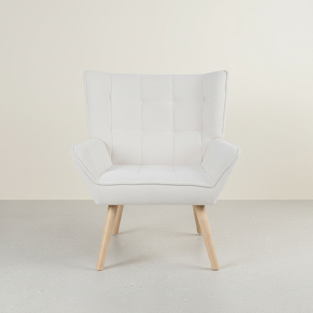 Amelia Rubberwood Armchair - White